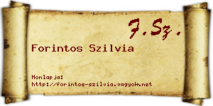 Forintos Szilvia névjegykártya